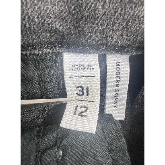 LOFT Women's Modern Skinny Jeans Black Wash Cotton Polyester Blend Size 31 / 12 - Picture 4 of 9